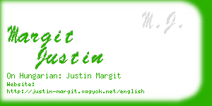 margit justin business card